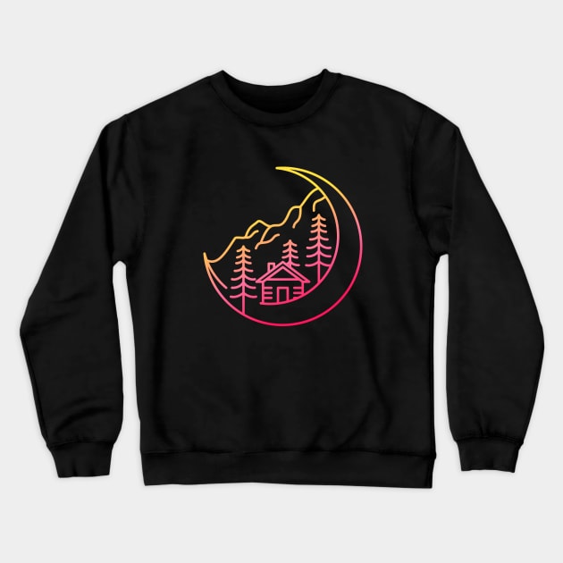 Moon Life Crewneck Sweatshirt by VEKTORKITA